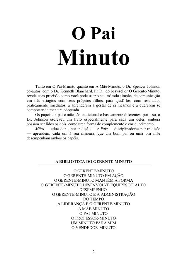 Um Minuto Para Mim Spencer Johnson Pdf